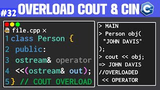 Overload Cout amp Cin C OOP [upl. by Alial228]