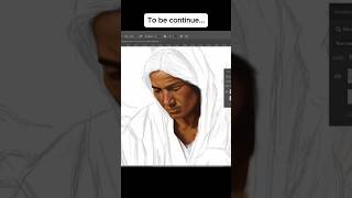 How to paint a Hyper Realistic Face Digital Painting short painting howtodraw [upl. by Nihi]