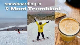 snowboarding vlog  trip to mont tremblant quebec [upl. by Shull]