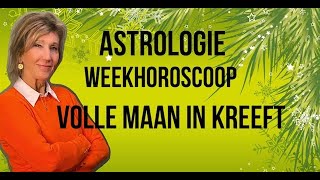 ASTROLOGIE WEEKHOROSCOOP 23 TOT 30 DECEMBER 2023 VOLLE MAAN IN KREEFT DOOR ASTROLOOG IRMA V D WIJK [upl. by Eniliuqcaj905]