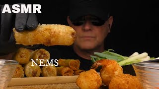 ASMR EGG ROLLS amp BRICKS DE CREVETTES CURRY amp BEIGNETS DE CREVETTES MUKBANG Sans Parler SAURO ASMR [upl. by Lenee]