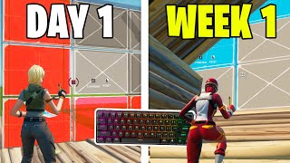 1 WEEK Controller to Keyboard and Mouse Progression Fortnite [upl. by Icyac]