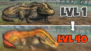 Jurassic world game Max Level Upgrade Dinosaur Proterogyrinus [upl. by Ignatz]