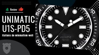 Unimatic U1S PD5  Italian Minimalism In Their First 500 Meter Dive Watch [upl. by Dewitt]