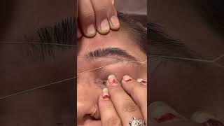 Eyebrow threading eyebrow shape eyebrow threading tutorial [upl. by Barbabas]