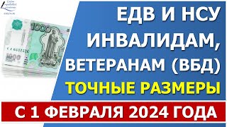 Таблица точных размеров ЕДВ и НСУ на 2024 год инвалидам и ветеранам [upl. by Farland]