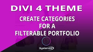 Divi 4 Create Categories For A Filterable Portfolio 👈 [upl. by Cliffes]