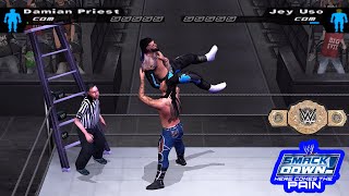 Damian Priest Vs Jey Uso  WWE World Heavyweight Championship  WWE HCTP [upl. by Sorilda200]