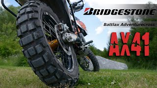 Bridgestone Battlax Adventurecross AX41  Adventure and Dual Sport Tires Review [upl. by Sofie]