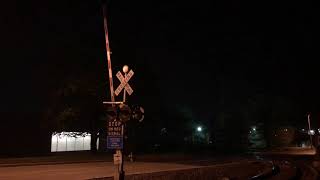 Baltimore MTA Light Rail Crossing Gates in Action at Night [upl. by Ahsimit]