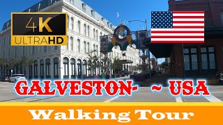 🇺🇸 Fantastic Galveston  Walking Tour  USA 🇺🇸 [upl. by Eilojne686]