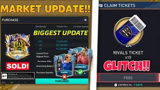 GLITCH BIGGEST MARKET UPDATE IN FIFA MOBILE 23 TOTY 15 TICKET GLITCH amp HEROES UPDATE FIFA MOBILE [upl. by Sosthenna968]