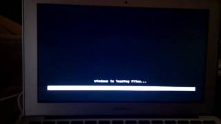 Macbook Air  Booting rEFIt to USB Drive for Windows 7 Install [upl. by Riordan394]