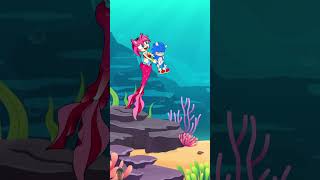 Top animated stories with Sonic Amy and Mermaid sonic animation ​⁠crazystories [upl. by Anay]