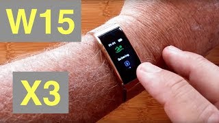 W15 X3 Color IP68 Womens Fitness Band with Metal Bracelet Unboxing amp Review [upl. by Hedveh]