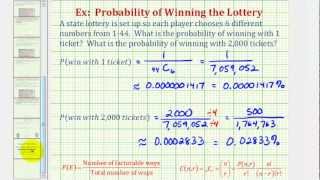 Ex 1 Probability Using Combinations Lottery [upl. by Rehnberg609]