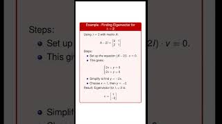 Eigenvectors maths math chemicalengineering mathematics mathshorts mathtricks [upl. by Anuahsar163]