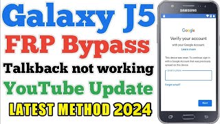 Samsung J5 Frp Bypass 2024  601 Frp Bypass 2024 New [upl. by Froh]