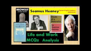 Seamus Heaney Poet Digging Beowulf MCQs on Life Work Analysis Eng Literature Master Cadre English [upl. by Gower872]