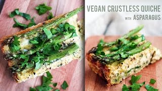 Vegan Crustless Asparagus Quiche [upl. by Ivgnout]