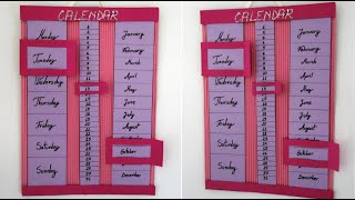 How to make wall calendar  DIY perpetual calendar  Easy paper crafts  Maison Zizou [upl. by Nan]