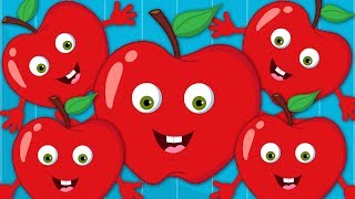 Fun and Educational Counting Five Red Apples with Kids [upl. by Cobby]