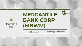 Mercantile Bank Corp MBWM Earnings Call Recap for Q3 2024 [upl. by Onitsoga24]