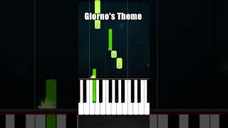 Giornos Theme  EASY Piano Tutorial [upl. by Aseena]