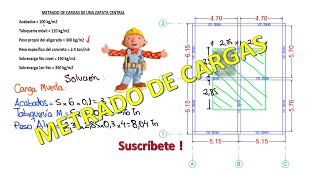 🔴 METRADO DE CARGAS  PASO A PASO  5 NIVELES 🔴 Ejercicio1🤜🤛 [upl. by Pease]