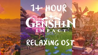 1 Hour of Relaxing Genshin Impact Music  OST All Regions Mix [upl. by Sperling]