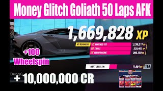 Forza Horizon 5 Money Glitch Goliath 50 Laps AFK  17M XP 10M CR 35 Cars 100 Wheelspin [upl. by Noiraa]