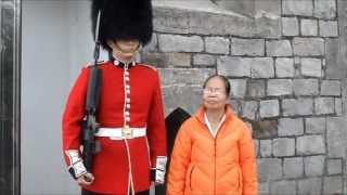 Why Visit London Mom Meets A Windsor Castle Guard edited [upl. by Toddie590]