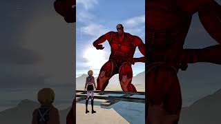 Armin vs Colossal TItan Version 2 😂 attackontitan aot anime colossaltitan arminarlert vrchat [upl. by Einahteb]