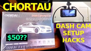 CHORTAU Dual Dash Camera 3 Inch Dash Cam Setup HACK Rear View Camera Installation Hack [upl. by Helli]