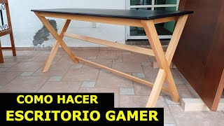 Como hacer escritorio GAMER de madera [upl. by Lhamaj]