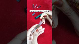 How to make Injection💉Syringe Mehndi Cone injection heena cone mehndi injectionmehndi [upl. by Jandel]