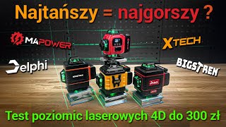 Test Niedrogich Poziomic Laserowych do 300zł 4D16 linii XTECH DELPHI BIGSTREN HILDA MAPOWER [upl. by Alihs636]