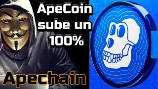 Precio de ApeCoin APE salta un 100 en el lanzamiento de ApeChain [upl. by Nivram81]