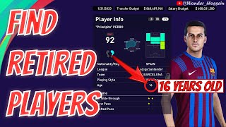 PES 2021 Master League Tips  How To Find Retired Players Who Started Their Careers Again [upl. by Alexandrina]