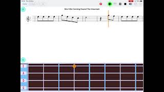 quotShell Be Coming Round The Mountainquot violin notes  quotEasy Notequot app iOS amp Android  learn violin [upl. by Einahpad]