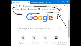 Chrome da Kısayol oluşturmak ve Yer işareti çubuğunu eklemek [upl. by Mindi466]