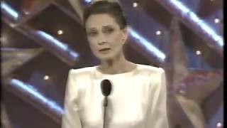 Audrey Hepburn Wins Cecil B Demille Award  Golden Globes 1990 [upl. by Starinsky]