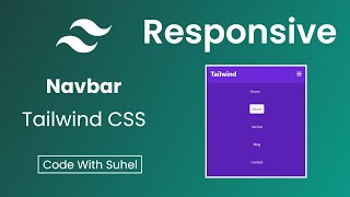 How to create Responsive Navbar Tailwind CSS [upl. by Himelman]