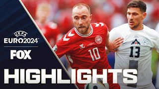 Slovenia vs Denmark Highlights  UEFA Euro 2024 [upl. by Lebbie]