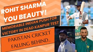 ROHIT SHARMAYOU BEAUTYINDIAS MEMORABLE PUSH FOR VICTORY IN DEAD KANPUR TESTSHAN KI BAATAIN [upl. by Arbua]