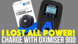 Quad Lock Wireless Charger  Flat Battery SAVED by the Oxford Oximiser 900 [upl. by Gwenn]