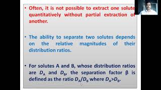 Lecture on Selectivity of extraction [upl. by Deehsar]