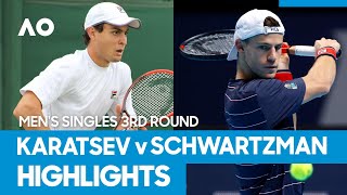 Aslan Karatsev vs Diego Schwartzman Match Highlights 3R  Australian Open 2021 [upl. by Netsrijk]