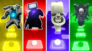 Cameraman Vs TvMan Titan Vs Camera Toilet Vs Secret Agent  Tiles Hop EDM Rush [upl. by Reppiks]