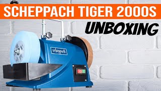 Unboxing Scheppach Tiger 2000s Nassschleifmaschine [upl. by Morril381]